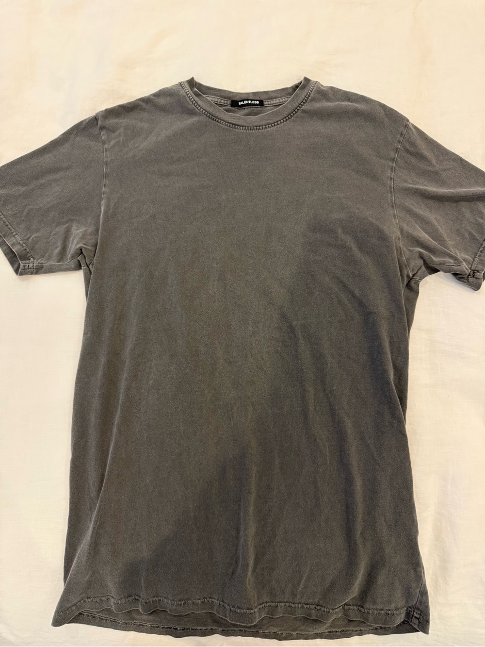 TALENTLESS Washed Charcoal Short Sleeve Crew T-Shirt